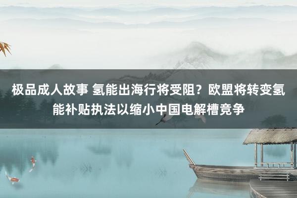 极品成人故事 氢能出海行将受阻？欧盟将转变氢能补贴执法以缩小中国电解槽竞争