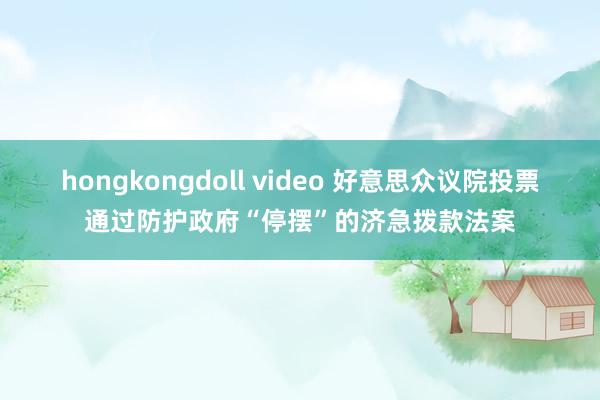 hongkongdoll video 好意思众议院投票通过防护政府“停摆”的济急拨款法案