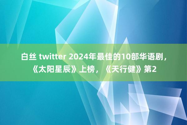 白丝 twitter 2024年最佳的10部华语剧，《太阳星辰》上榜，《天行健》第2