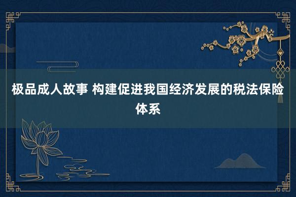 极品成人故事 构建促进我国经济发展的税法保险体系