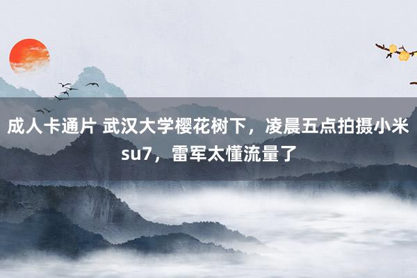成人卡通片 武汉大学樱花树下，凌晨五点拍摄小米su7，雷军太懂流量了