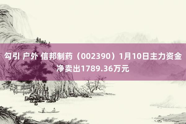 勾引 户外 信邦制药（002390）1月10日主力资金净卖出1789.36万元