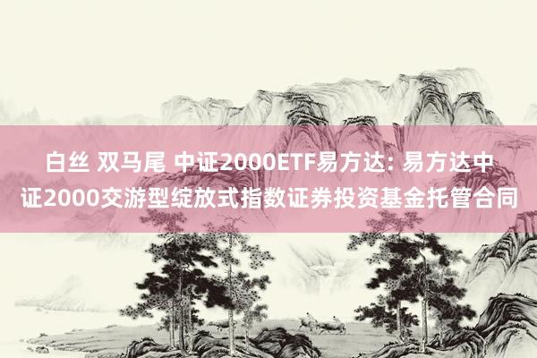 白丝 双马尾 中证2000ETF易方达: 易方达中证2000交游型绽放式指数证券投资基金托管合同
