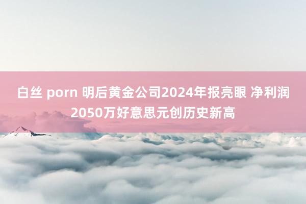 白丝 porn 明后黄金公司2024年报亮眼 净利润2050万好意思元创历史新高